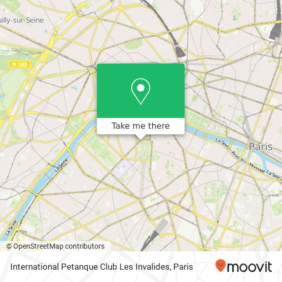 Mapa International Petanque Club Les Invalides