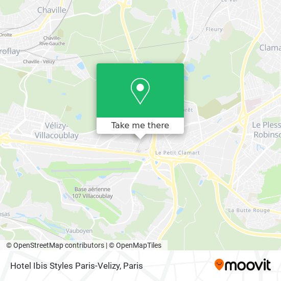 Hotel Ibis Styles Paris-Velizy map