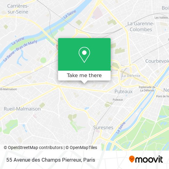 Mapa 55 Avenue des Champs Pierreux