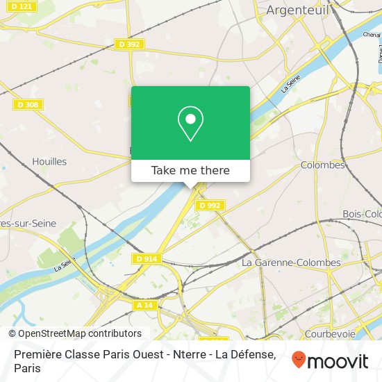 Mapa Première Classe Paris Ouest - Nterre - La Défense