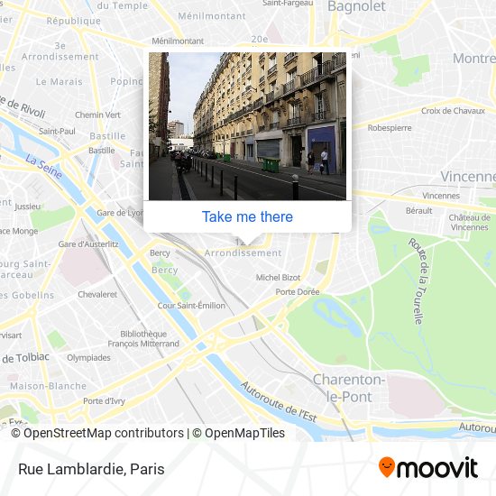 Mapa Rue Lamblardie