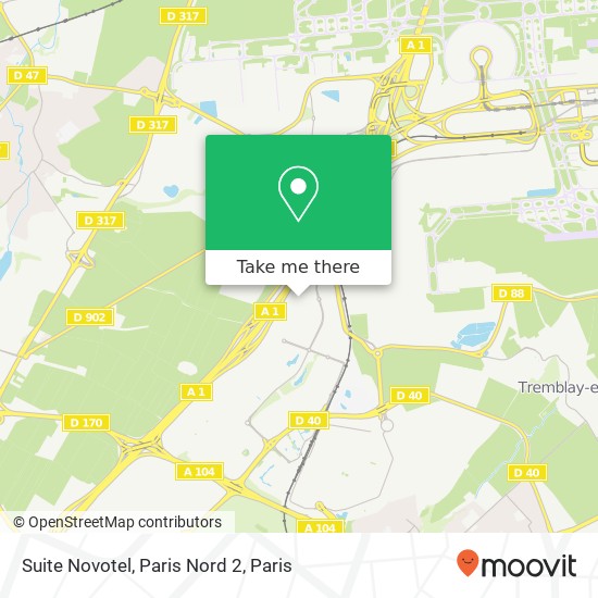 Mapa Suite Novotel, Paris Nord 2