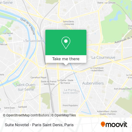 Mapa Suite Novotel - Paris Saint Denis