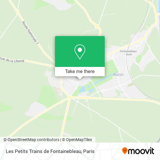 Mapa Les Petits Trains de Fontainebleau