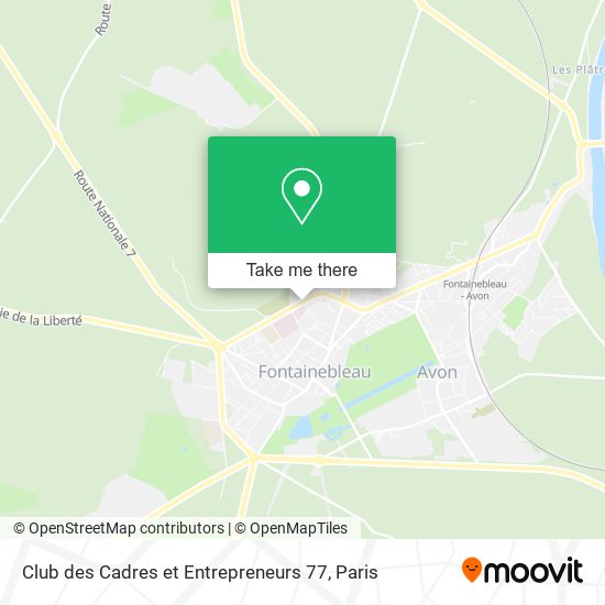 Mapa Club des Cadres et Entrepreneurs 77