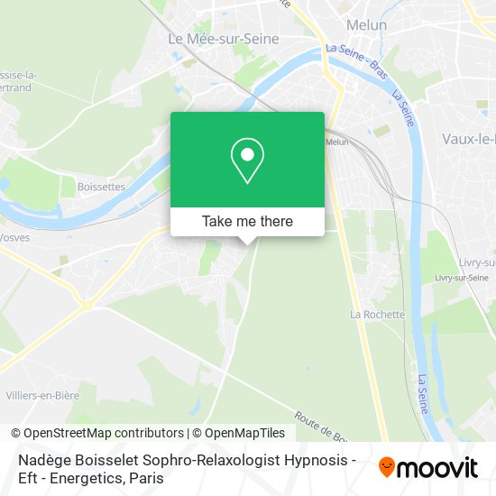 Mapa Nadège Boisselet Sophro-Relaxologist Hypnosis - Eft - Energetics