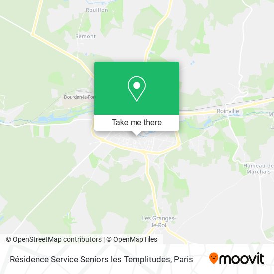Résidence Service Seniors les Templitudes map