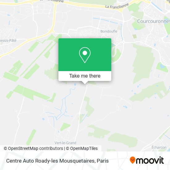 Mapa Centre Auto Roady-les Mousquetaires
