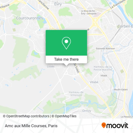 Amc aux Mille Courses map