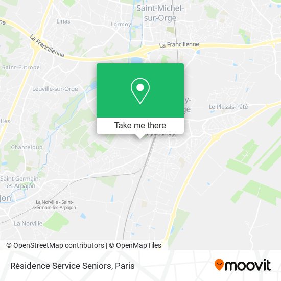 Mapa Résidence Service Seniors