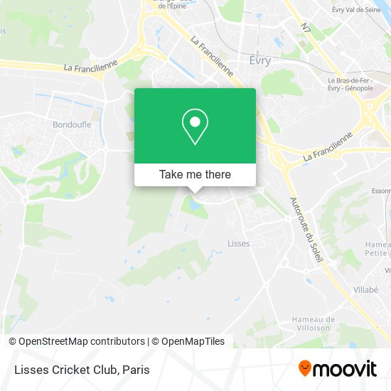 Lisses Cricket Club map