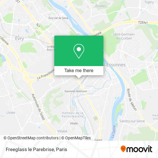 Freeglass le Parebrise map