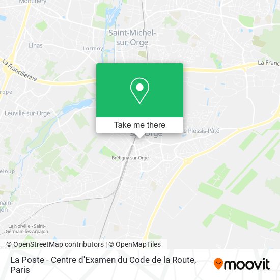 La Poste - Centre d'Examen du Code de la Route map