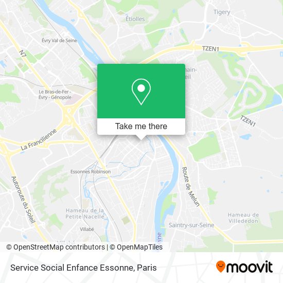 Mapa Service Social Enfance Essonne