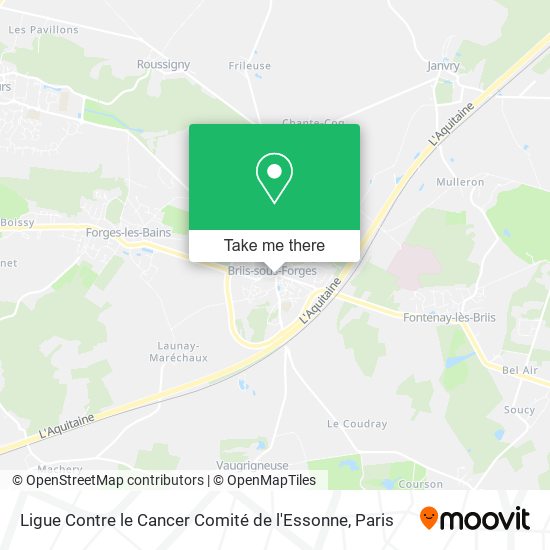 Mapa Ligue Contre le Cancer Comité de l'Essonne