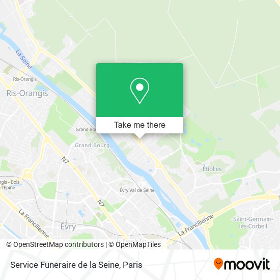 Mapa Service Funeraire de la Seine