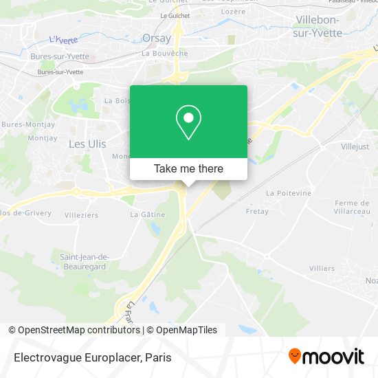 Mapa Electrovague Europlacer