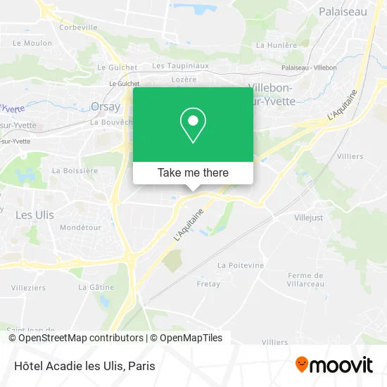 Hôtel Acadie les Ulis map
