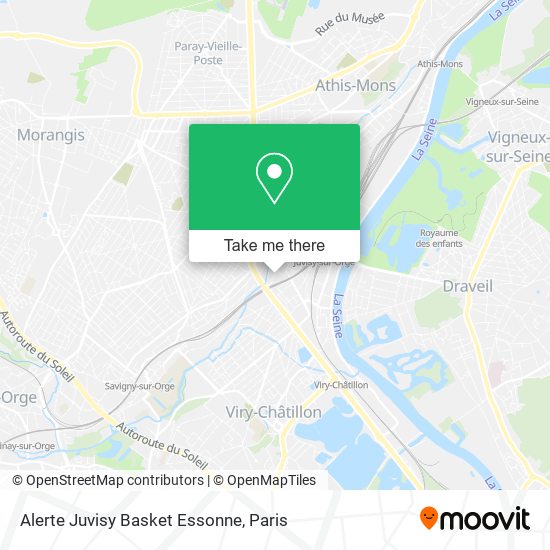 Alerte Juvisy Basket Essonne map