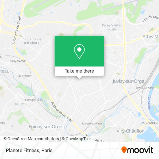 Planete Fitness map