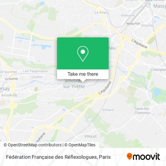 Mapa Fédération Française des Réflexologues