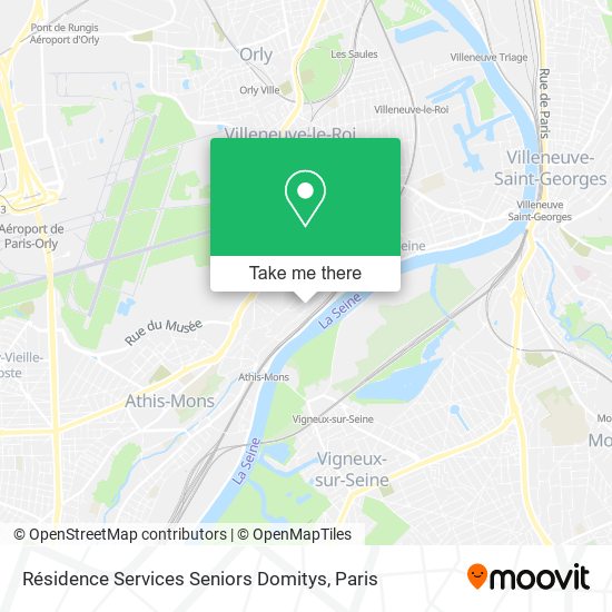 Résidence Services Seniors Domitys map