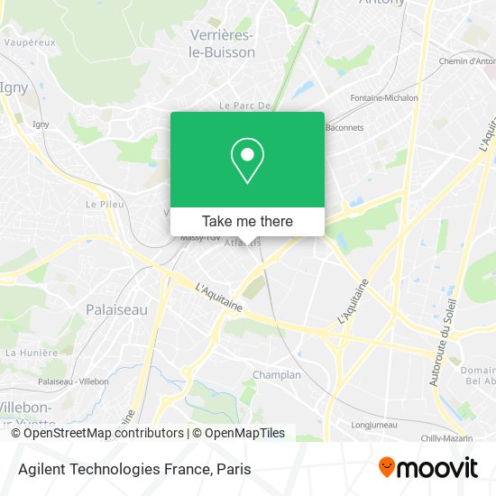 Mapa Agilent Technologies France