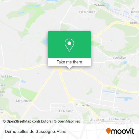 Demoiselles de Gascogne map