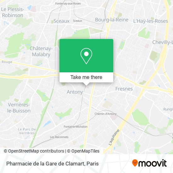 Mapa Pharmacie de la Gare de Clamart