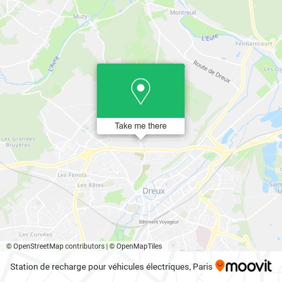 Station de recharge pour véhicules électriques map