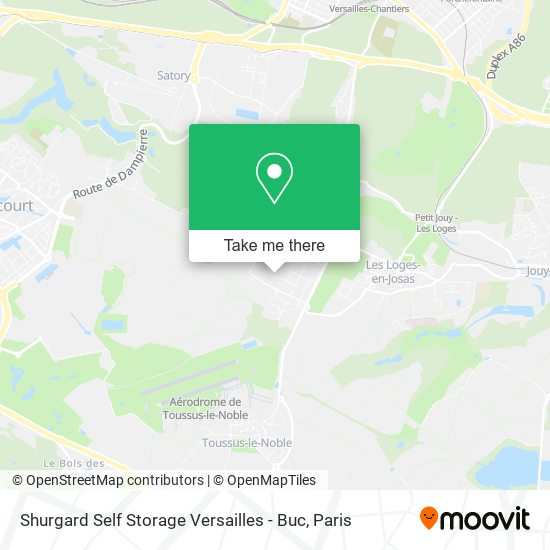 Mapa Shurgard Self Storage Versailles - Buc