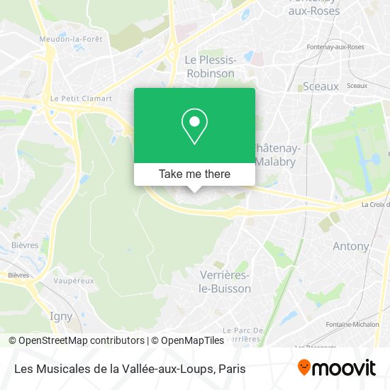 Les Musicales de la Vallée-aux-Loups map