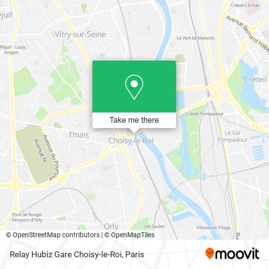 Relay Hubiz Gare Choisy-le-Roi map
