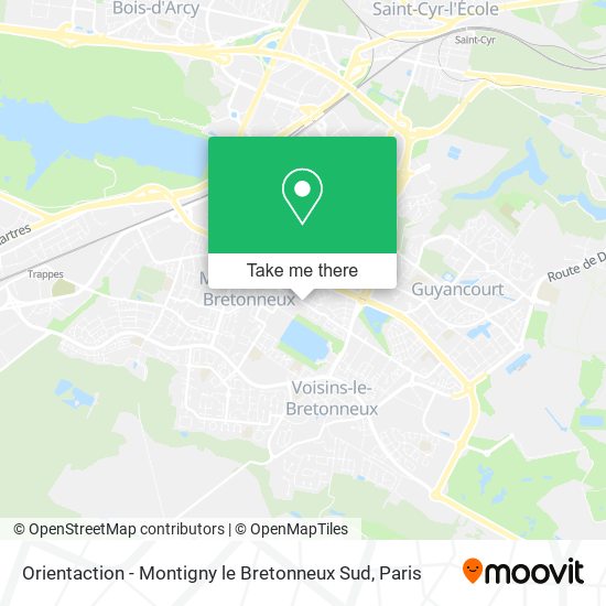Orientaction - Montigny le Bretonneux Sud map