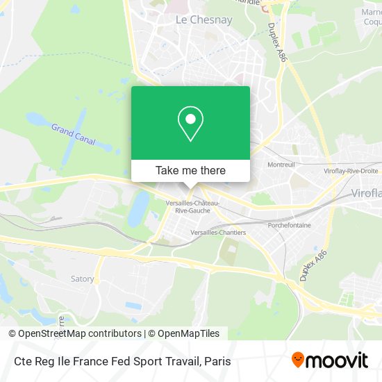 Cte Reg Ile France Fed Sport Travail map