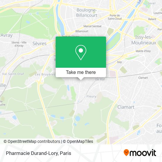 Pharmacie Durand-Lory map