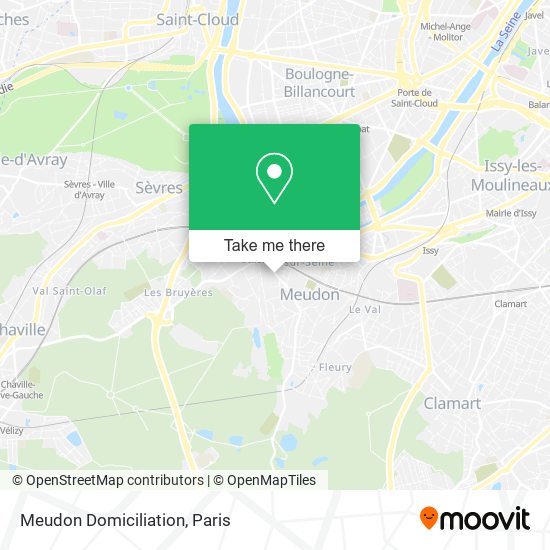 Meudon Domiciliation map