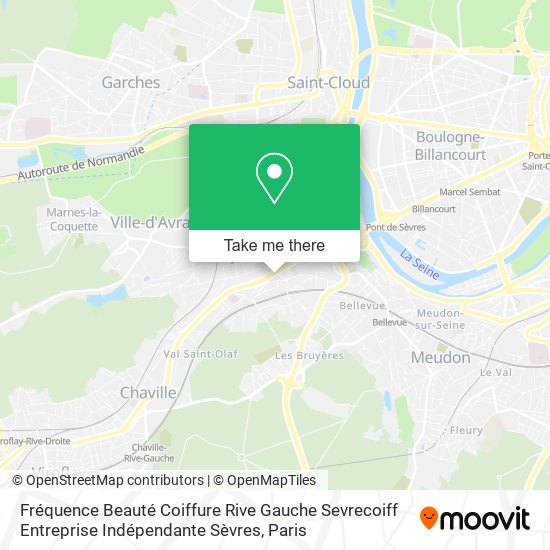 Fréquence Beauté Coiffure Rive Gauche Sevrecoiff Entreprise Indépendante Sèvres map