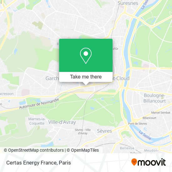 Mapa Certas Energy France