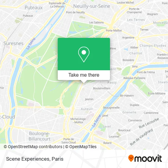 Scene Experiences map