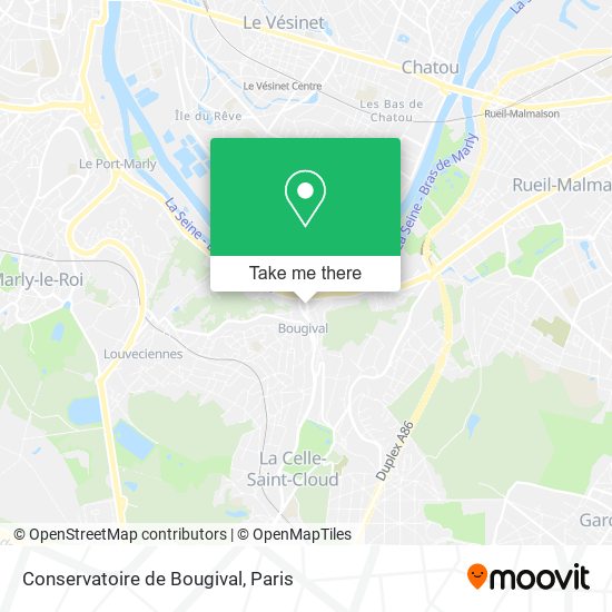 Conservatoire de Bougival map