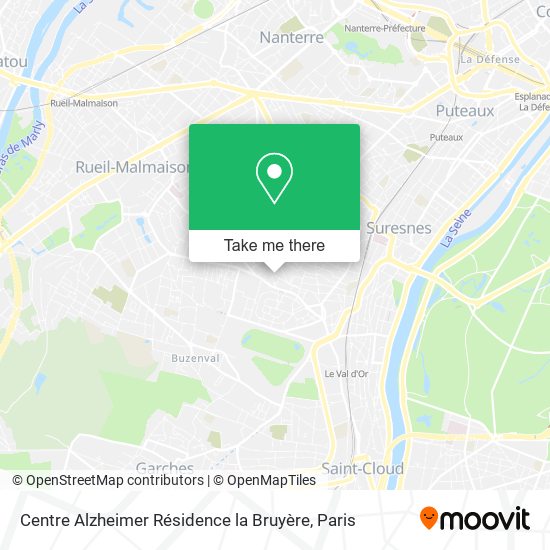 Mapa Centre Alzheimer Résidence la Bruyère