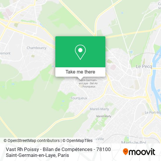 Mapa Vast Rh Poissy - Bilan de Compétences - 78100 Saint-Germain-en-Laye