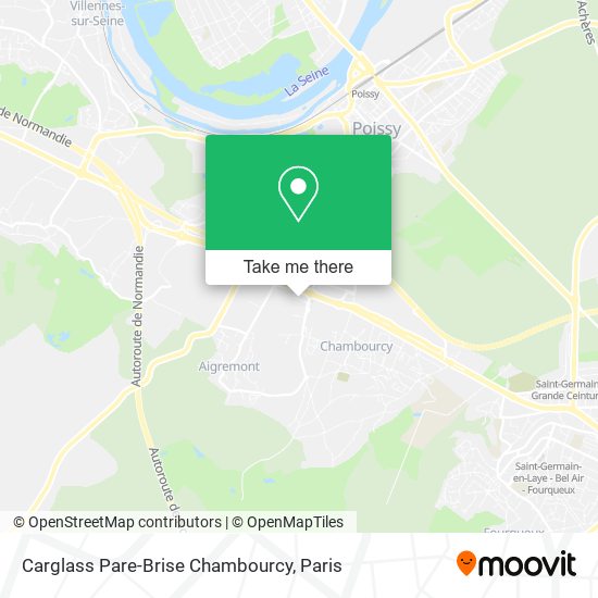 Mapa Carglass Pare-Brise Chambourcy