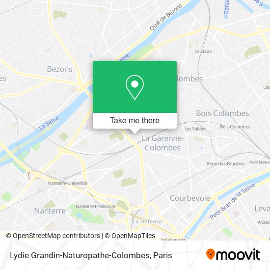Mapa Lydie Grandin-Naturopathe-Colombes