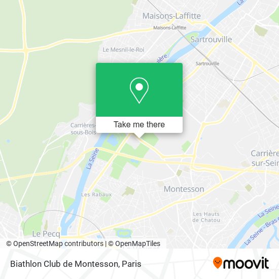 Biathlon Club de Montesson map