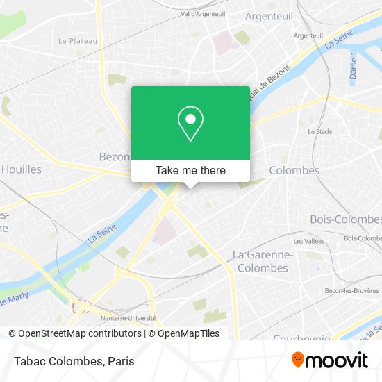 Tabac Colombes map