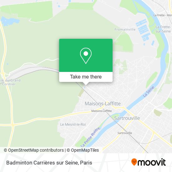 Badminton Carrières sur Seine map