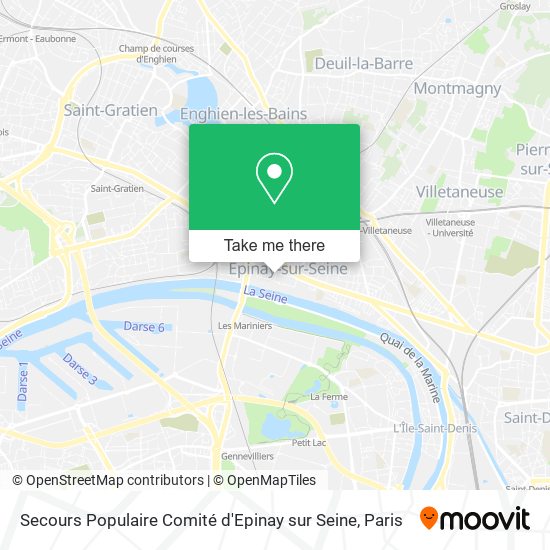 Mapa Secours Populaire Comité d'Epinay sur Seine