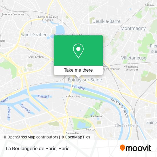 Mapa La Boulangerie de Paris